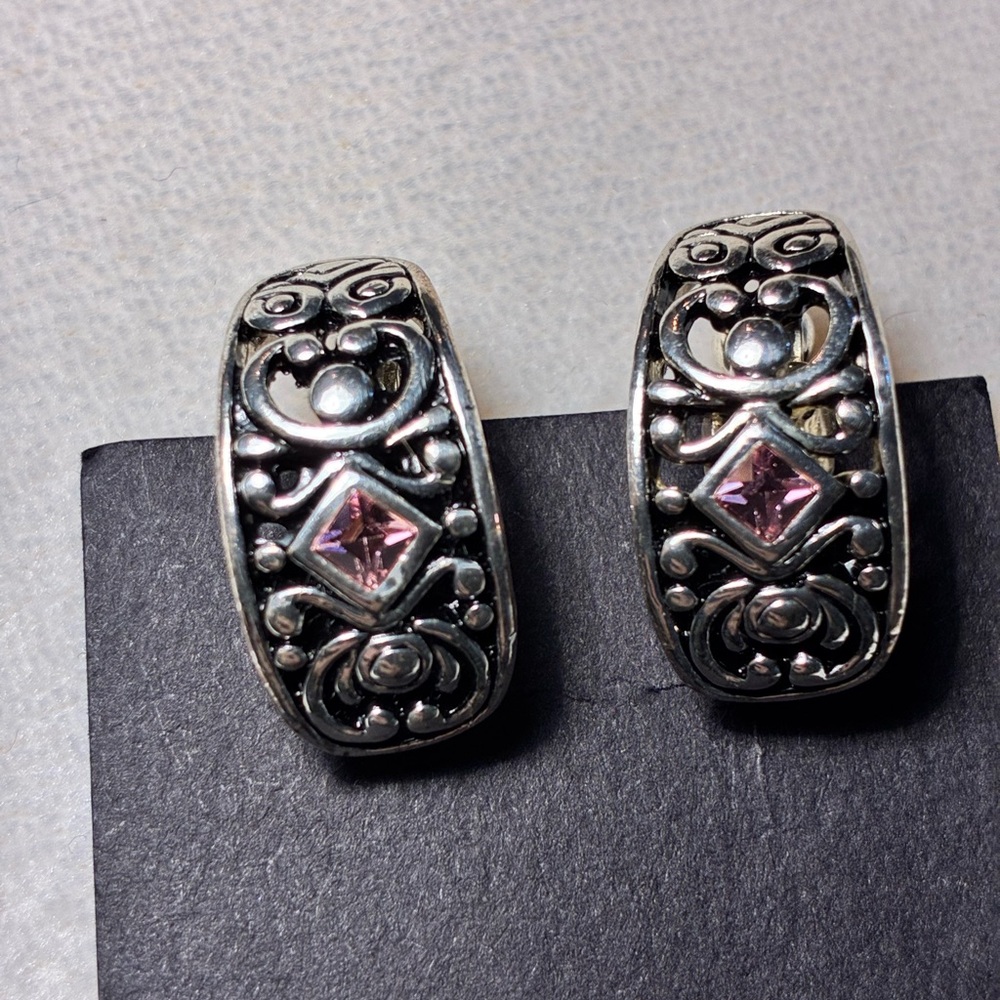 Premier Designs "Valerie" Pink Crystal Earrings
